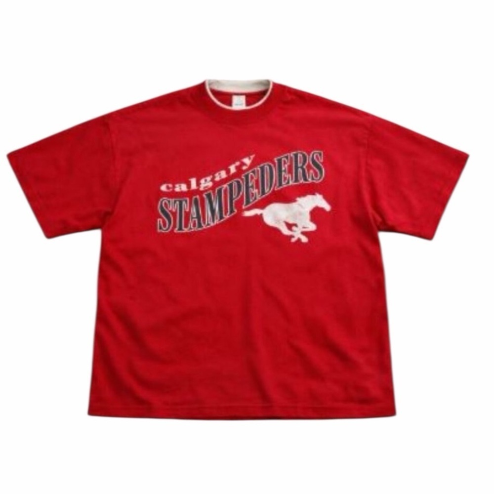 Vintage 1993 Calgary Stampede T-Shirt Red Gray Size XL